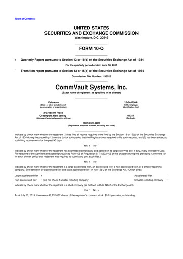 Thumbnail Commvault 10-Q Quarterly Report FY2014 