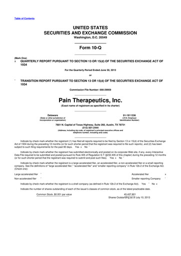 Thumbnail Cassava Sciences
 10-Q Quarterly Report FY2013 