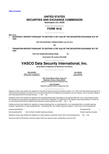 Vorschaubild OneSpan 10-Q Quartalsbericht 2013 