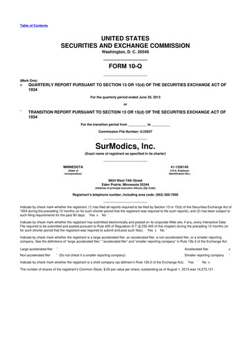 Thumbnail SurModics 10-Q Quarterly Report FY2013 