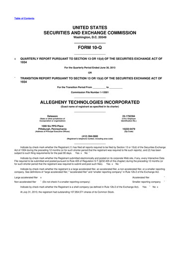 Thumbnail ATI Inc.
 10-Q Quarterly Report FY2013 