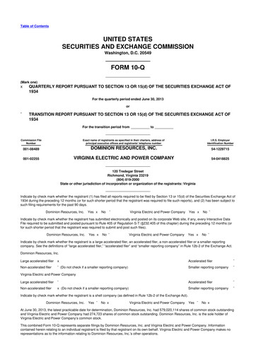 Thumbnail Dominion Energy 10-Q Quarterly Report FY 