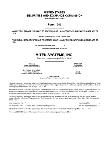 Thumbnail Mitek Systems
 10-Q Quarterly Report FY2013 