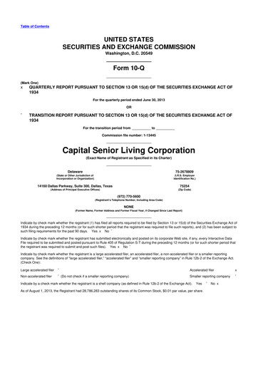 Thumbnail Sonida Senior Living 10-Q Quarterly Report FY2013 