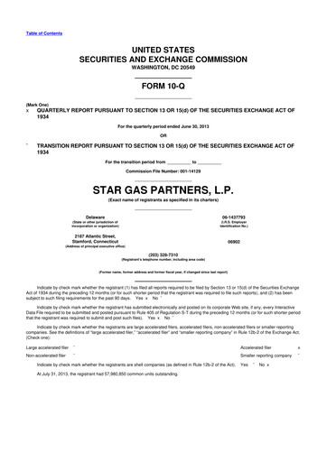 Thumbnail Star Group 10-Q Quarterly Report FY2013 