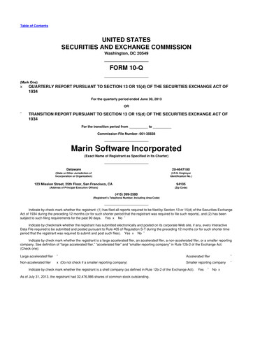 Thumbnail Marin Software 10-Q Quarterly Report FY2013 