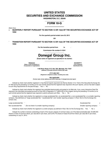 Thumbnail Donegal Group 10-Q Quarterly Report FY2013 
