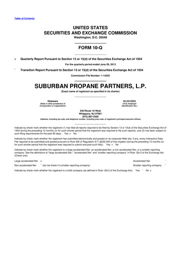 Thumbnail Suburban Propane Partners 10-Q Quarterly Report FY2013 