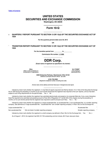 Thumbnail SITE Centers
 10-Q Quarterly Report FY2013 