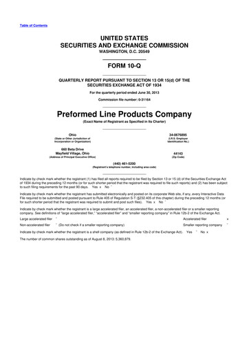 Thumbnail Preformed Line Products 10-Q Quarterly Report FY2013 