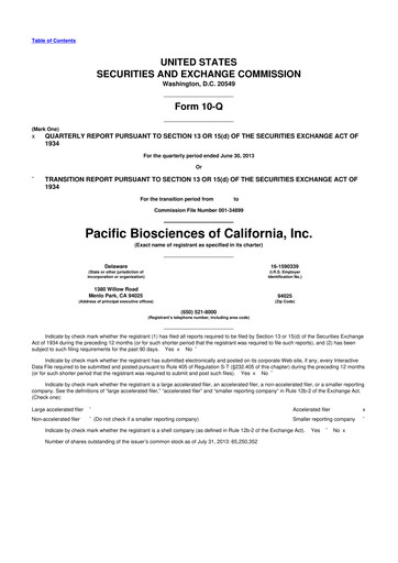 Thumbnail Pacific Biosciences
 10-Q Quarterly Report FY2013 