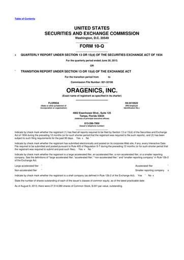 Thumbnail Oragenics 10-Q Quarterly Report FY2013 