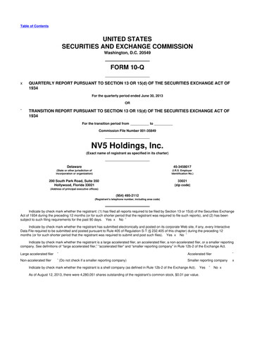 Thumbnail NV5 Global
 10-Q Quarterly Report FY2013 