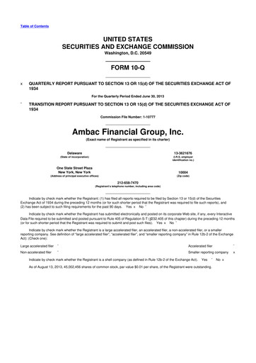Thumbnail Octave Specialty Group 10-Q Quarterly Report FY2013 