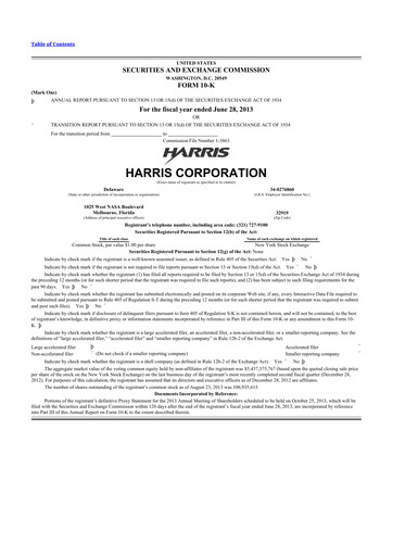 Thumbnail L3Harris Technologies 10-K Annual Report 2013