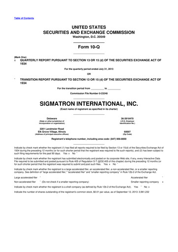 Thumbnail SigmaTron International 10-Q Quarterly Report FY2014 