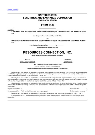 Thumbnail RGP (Resources Connection) 10-Q Quarterly Report FY2014 