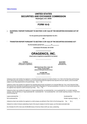 Thumbnail Oragenics 10-Q Quarterly Report FY2013 