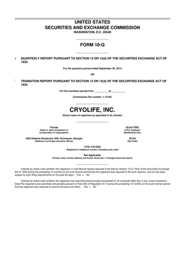Thumbnail Artivion 10-Q Quarterly Report FY2013 