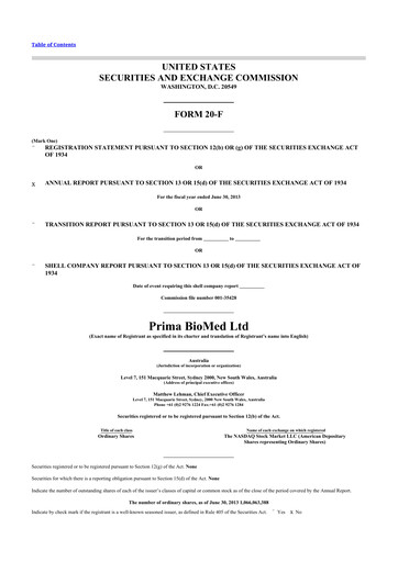 Thumbnail Immutep 20-F Annual Report 