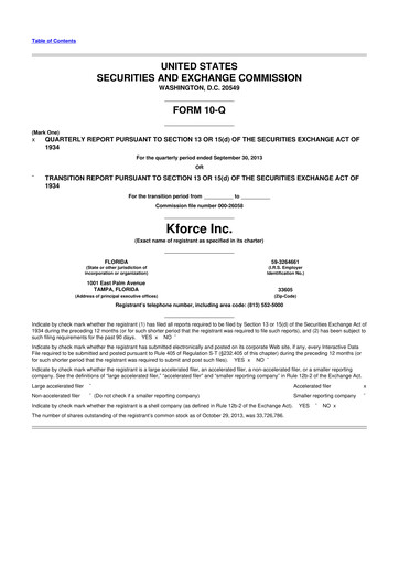 Thumbnail Kforce 10-Q Quarterly Report FY2013 