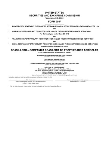 Thumbnail BrasilAgro 20-F Annual Report 