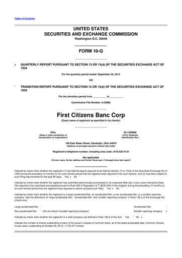 Vorschaubild Civista Bancshares
 10-Q Quartalsbericht 2013 