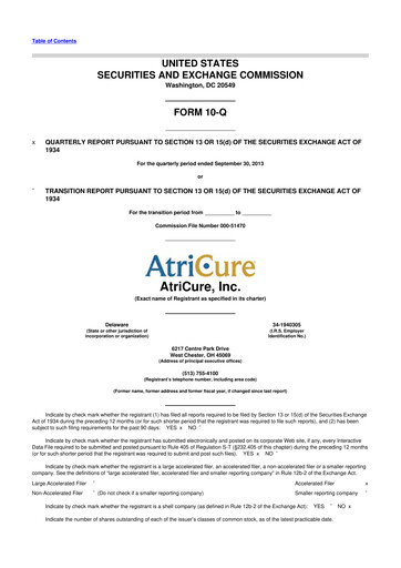 Thumbnail AtriCure 10-Q Quarterly Report FY2013 