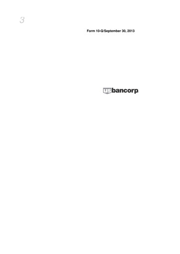 Miniature U.S. Bancorp 10-Q Rapport trimestriel 2013 