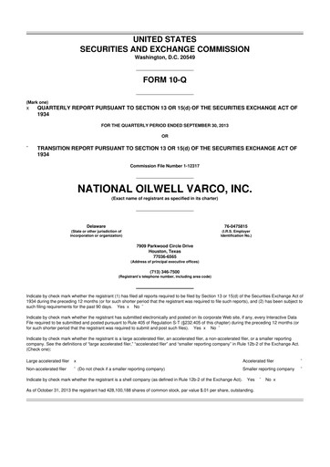 Thumbnail NOV 10-Q Quarterly Report FY2013 