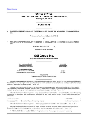 Miniature Novanta 10-Q Rapport trimestriel 2013 