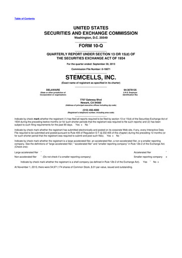 Miniature Microbot Medical
 10-Q Rapport trimestriel 2013 