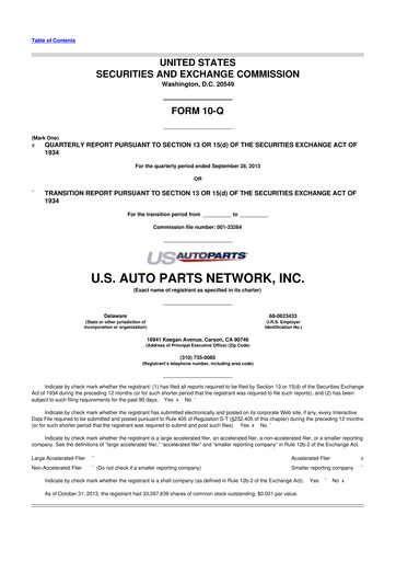 Thumbnail CarParts.com
 10-Q Quarterly Report FY2013 