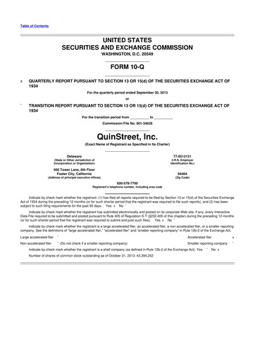 Thumbnail QuinStreet
 10-Q Quarterly Report FY2014 