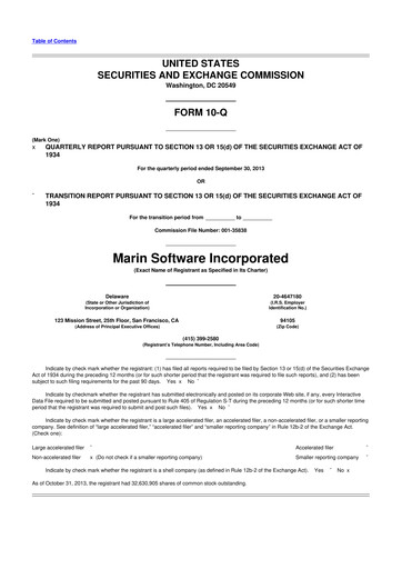 Thumbnail Marin Software 10-Q Quarterly Report FY2013 