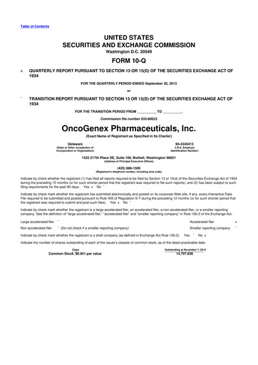 Thumbnail Achieve Life Sciences
 10-Q Quarterly Report FY2013 