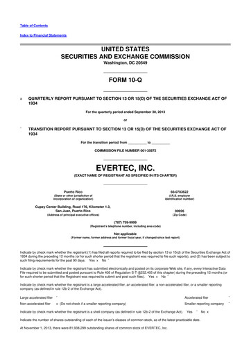 Thumbnail Evertec 10-Q Quarterly Report FY2013 