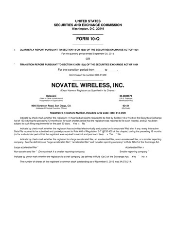 Vorschaubild Inseego 10-Q Quartalsbericht 2013 