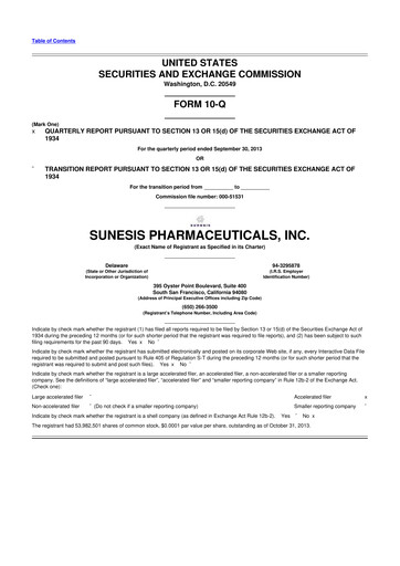 Thumbnail Viracta Therapeutics 10-Q Quarterly Report FY2013 