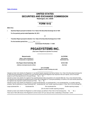 Thumbnail Pegasystems 10-Q Quarterly Report FY2013 