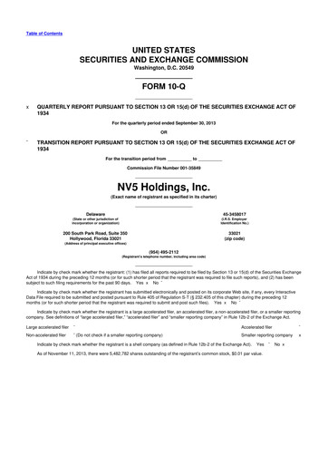 Thumbnail NV5 Global
 10-Q Quarterly Report FY2013 