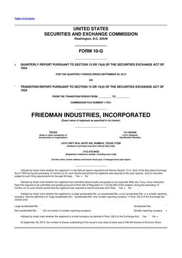 Vorschaubild Friedman Industries 10-Q Quartalsbericht 2014 