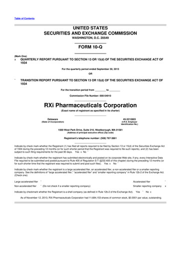 Thumbnail Phio Pharmaceuticals 10-Q Quarterly Report FY2013 