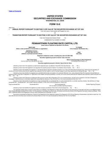 Thumbnail PennantPark Floating Rate Capital Ltd.
 10-K Annual Report 