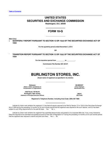 Thumbnail Burlington Stores 10-Q Quarterly Report FY2013 