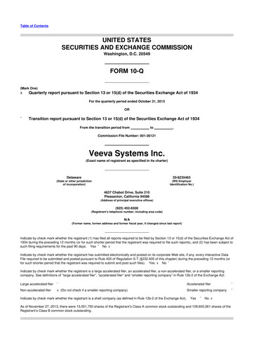 Thumbnail Veeva Systems 10-Q Quarterly Report FY2014 