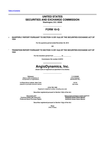 Thumbnail AngioDynamics 10-Q Quarterly Report FY2014 