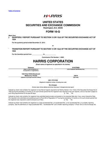 Thumbnail L3Harris Technologies 10-Q Quarterly Report FY2014 