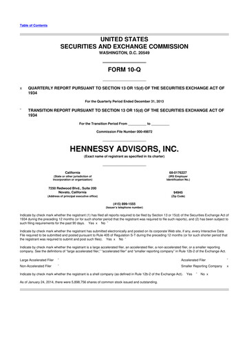 Thumbnail Hennessy Advisors 10-Q Quarterly Report FY2014 