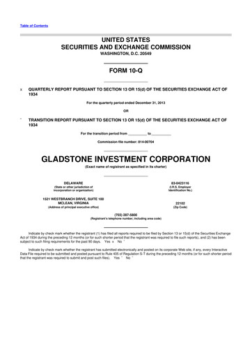 Thumbnail Gladstone Investment 10-Q Quarterly Report FY 